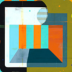 Deborah Zlotsky, Couple, Orange and Turquoise Striped