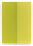 Michelle Benoit, Laminae, behind faux velvet: Chartreuse