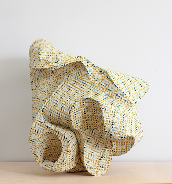 Clenched Palm (Canary with Gradients of Phthalo Blue and Timber)2nd view