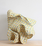 Austin Ballard, Clenched Palm (Canary with Gradients of Phthalo Blue and Timber) and view