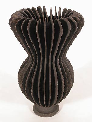 Brown Crackle Goblet Form