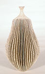 Ursula Morley Price, Smallish White Bottle Form, White Crackle Matte Glaze